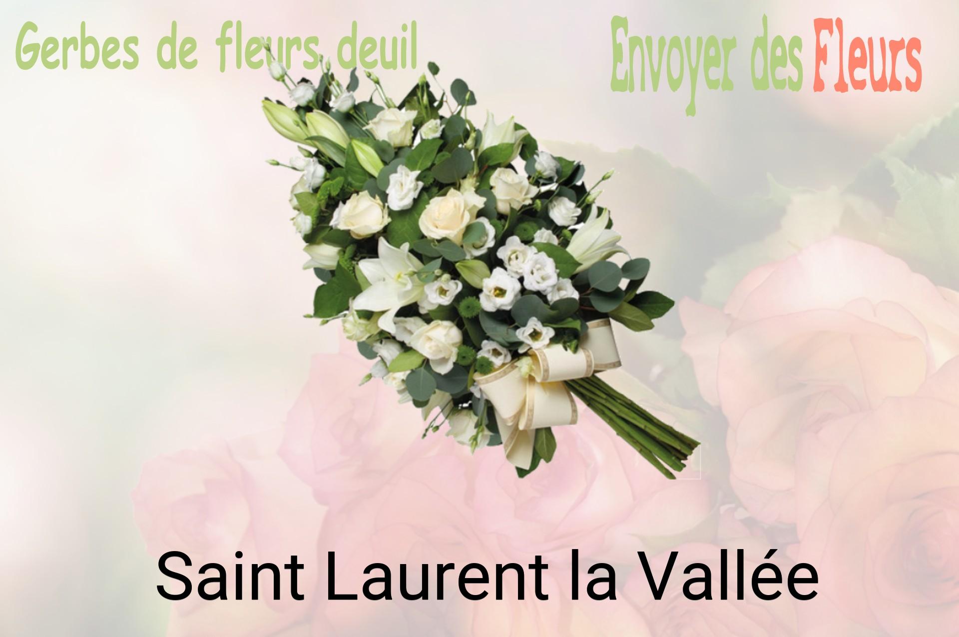 Gerbe de fleurs de deuil livrée à Saint-Laurent-la-Vallée